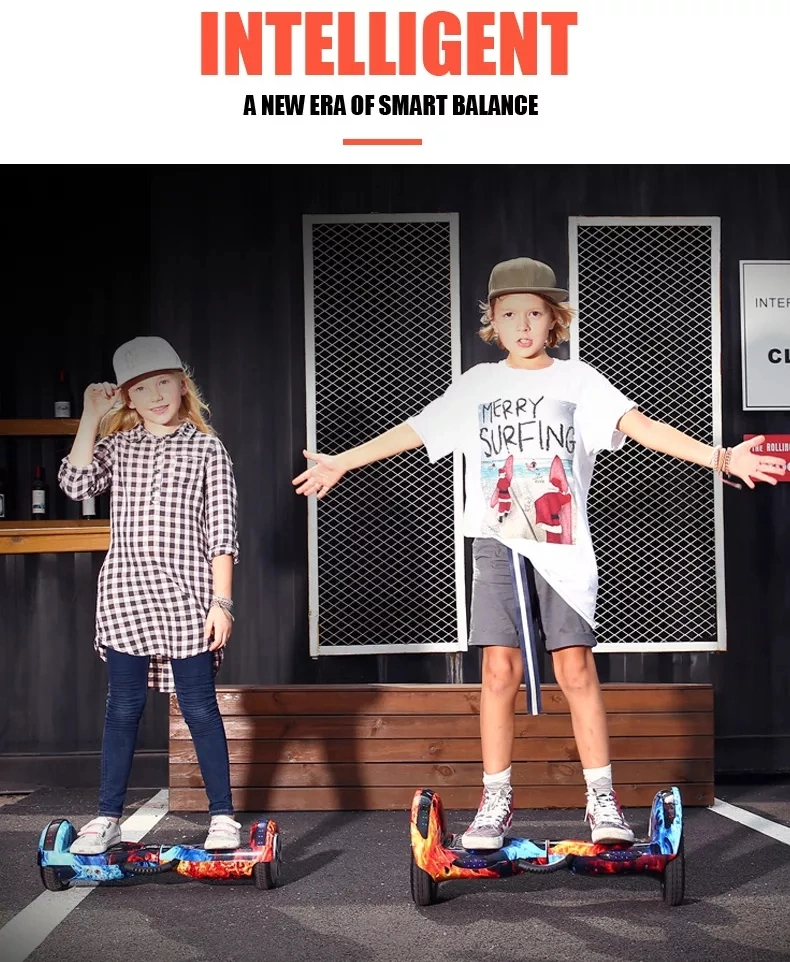 Hot Selling Smart Balance Car Self-Balancing Scooters LED Light Portable 8 Inch Electric Balance Scooter with Handle