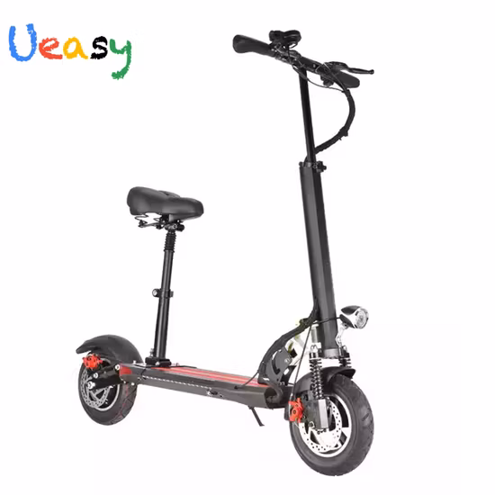 Scooter elettrico per scooter elettrico a lungo raggio da 10 pollici con sedile per adulti