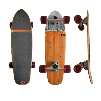 Skateboard professionale personalizzato con pesce a doppio bilanciere di Bamboo Electric